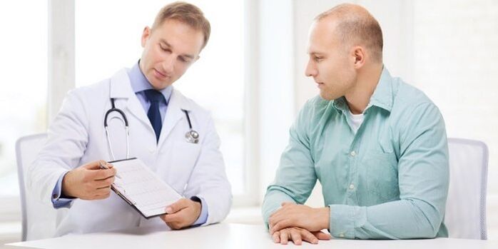 the doctor prescribes medication for prostatitis
